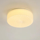 Modern Souffle Round Glass Flush Mount Ceiling Light for Bedroom and Living Room