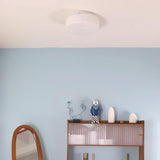 Modern Souffle Round Glass Flush Mount Ceiling Light for Bedroom and Living Room