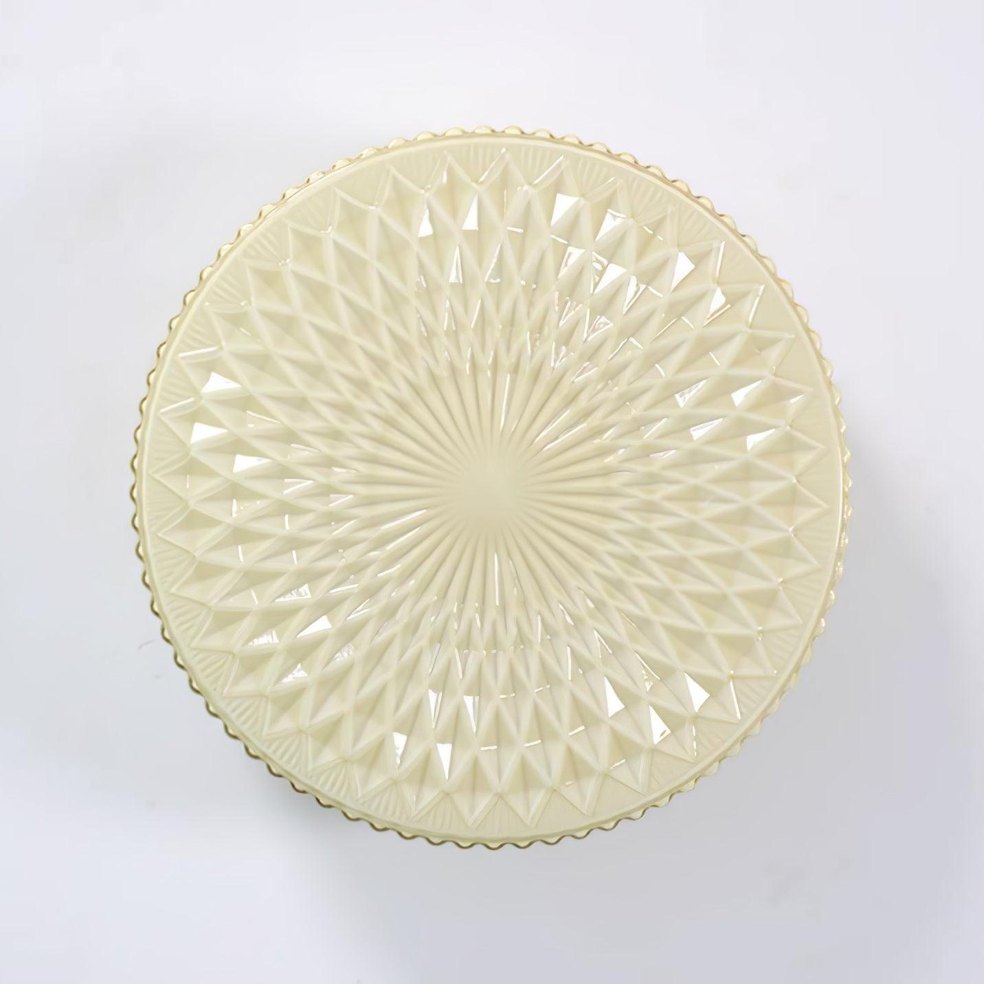 Modern Souffle Round Glass Flush Mount Ceiling Light for Bedroom and Living Room