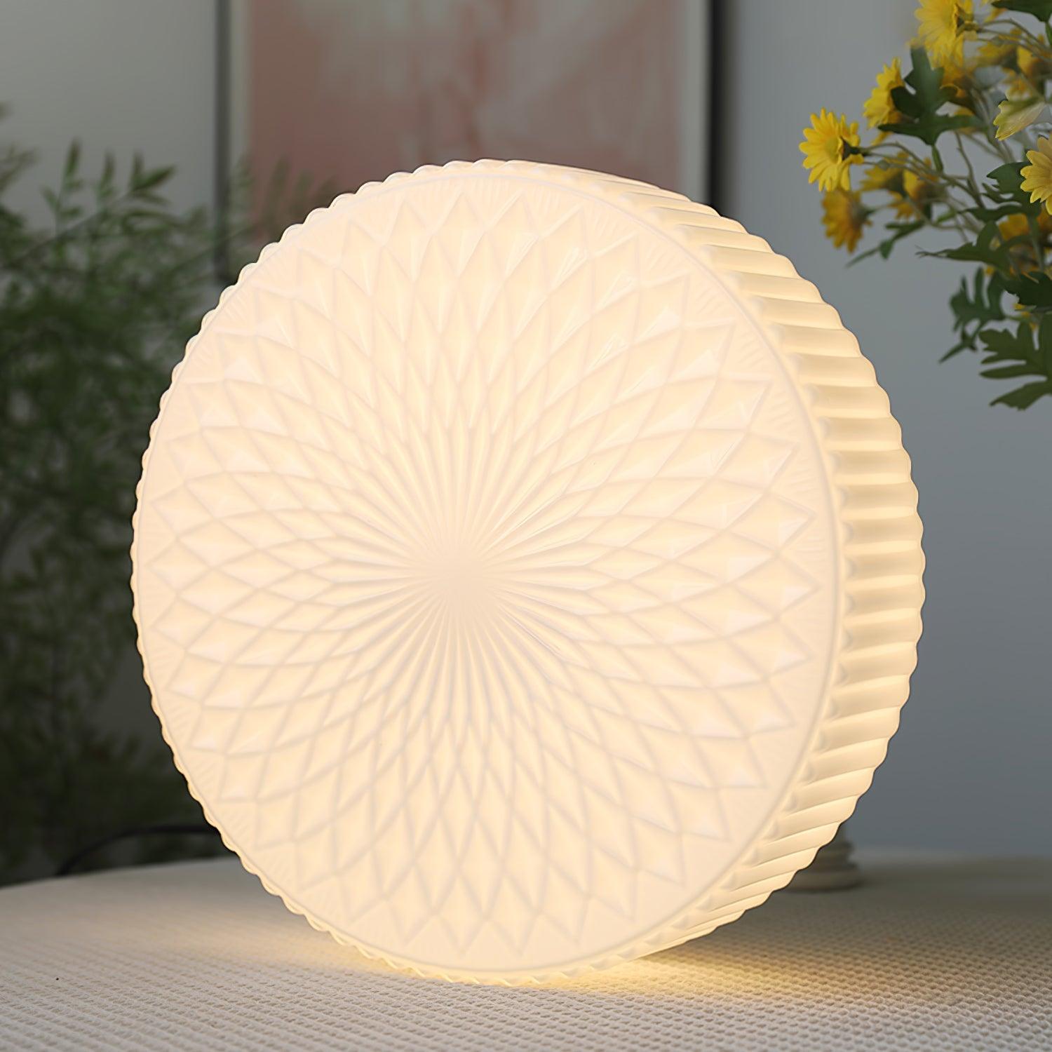 Modern Souffle Round Glass Flush Mount Ceiling Light for Bedroom and Living Room