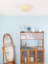 Modern Souffle Round Glass Flush Mount Ceiling Light for Bedroom and Living Room