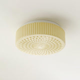 Modern Souffle Round Glass Flush Mount Ceiling Light for Bedroom and Living Room