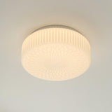 Modern Souffle Round Glass Flush Mount Ceiling Light for Bedroom and Living Room