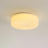 Modern Souffle Round Glass Flush Mount Ceiling Light for Bedroom and Living Room