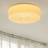 Modern Souffle Round Glass Flush Mount Ceiling Light for Bedroom and Living Room