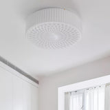 Modern Souffle Round Glass Flush Mount Ceiling Light for Bedroom and Living Room