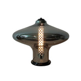 Modern Space Age Glass Table Lamp with Integrated LED for Home Office and Living Room