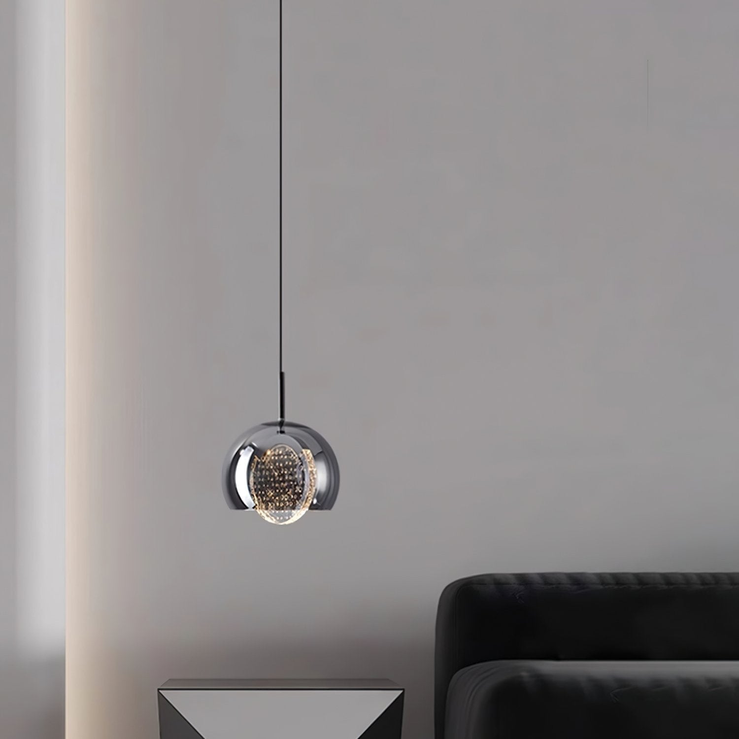 modern-space-bubble-glass-pendant-light-integrated-led-3-color-changing-fixture
