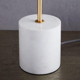 Modern Sphere and Stem Table Lamp with Gold Finish and Marble Base for Elegant Office and Home Lighting