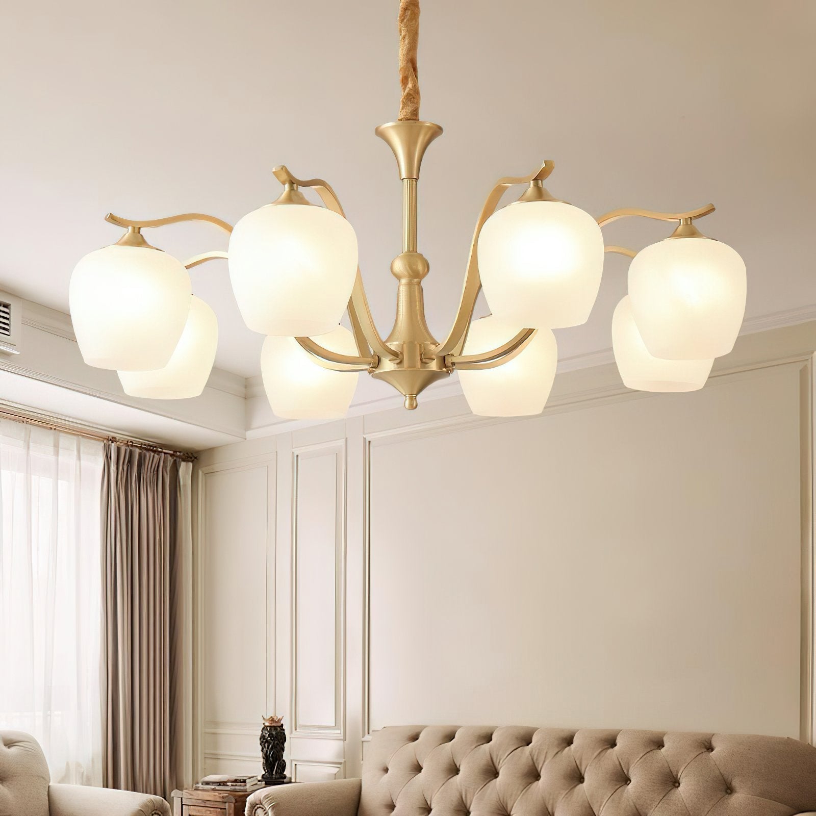 mid-century-modern-spherical-brass-chandelier-with-white-glass-globe-light-fixture