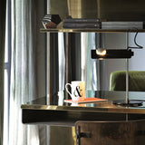 Modern Spider Metal Adjustable Table Lamp with Tilting Spotlight for Bedroom Nightstand or Desk