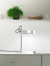 Modern Spider Metal Adjustable Table Lamp with Tilting Spotlight for Bedroom Nightstand or Desk