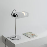 Modern Spider Metal Adjustable Table Lamp with Tilting Spotlight for Bedroom Nightstand or Desk