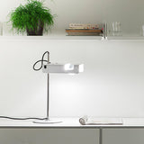 Modern Spider Metal Adjustable Table Lamp with Tilting Spotlight for Bedroom Nightstand or Desk