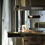 Modern Spider Metal Adjustable Table Lamp with Tilting Spotlight for Bedroom Nightstand or Desk