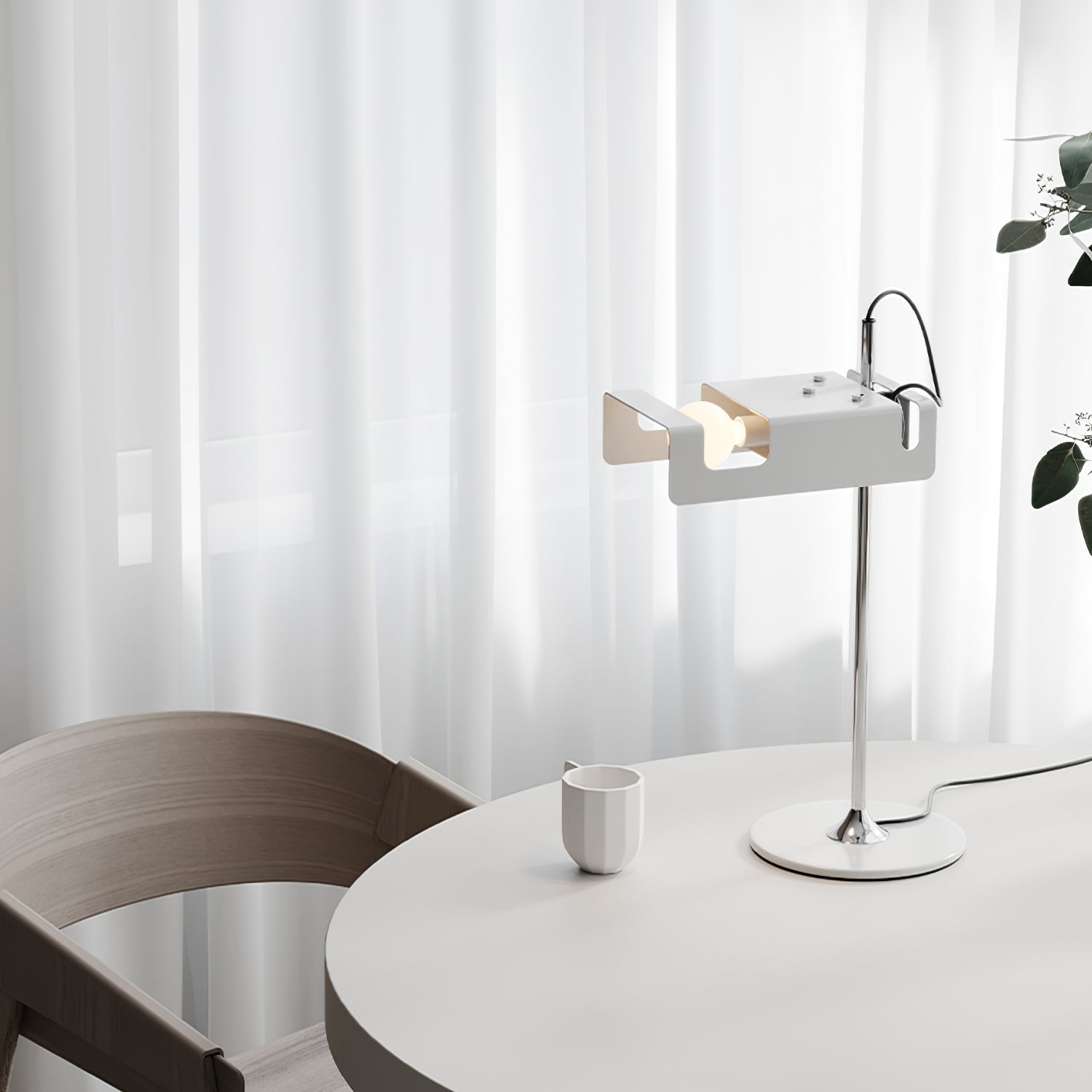 Modern Spider Metal Adjustable Table Lamp with Tilting Spotlight for Bedroom Nightstand or Desk