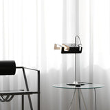 Modern Spider Metal Adjustable Table Lamp with Tilting Spotlight for Bedroom Nightstand or Desk