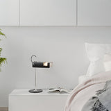 Modern Spider Metal Adjustable Table Lamp with Tilting Spotlight for Bedroom Nightstand or Desk