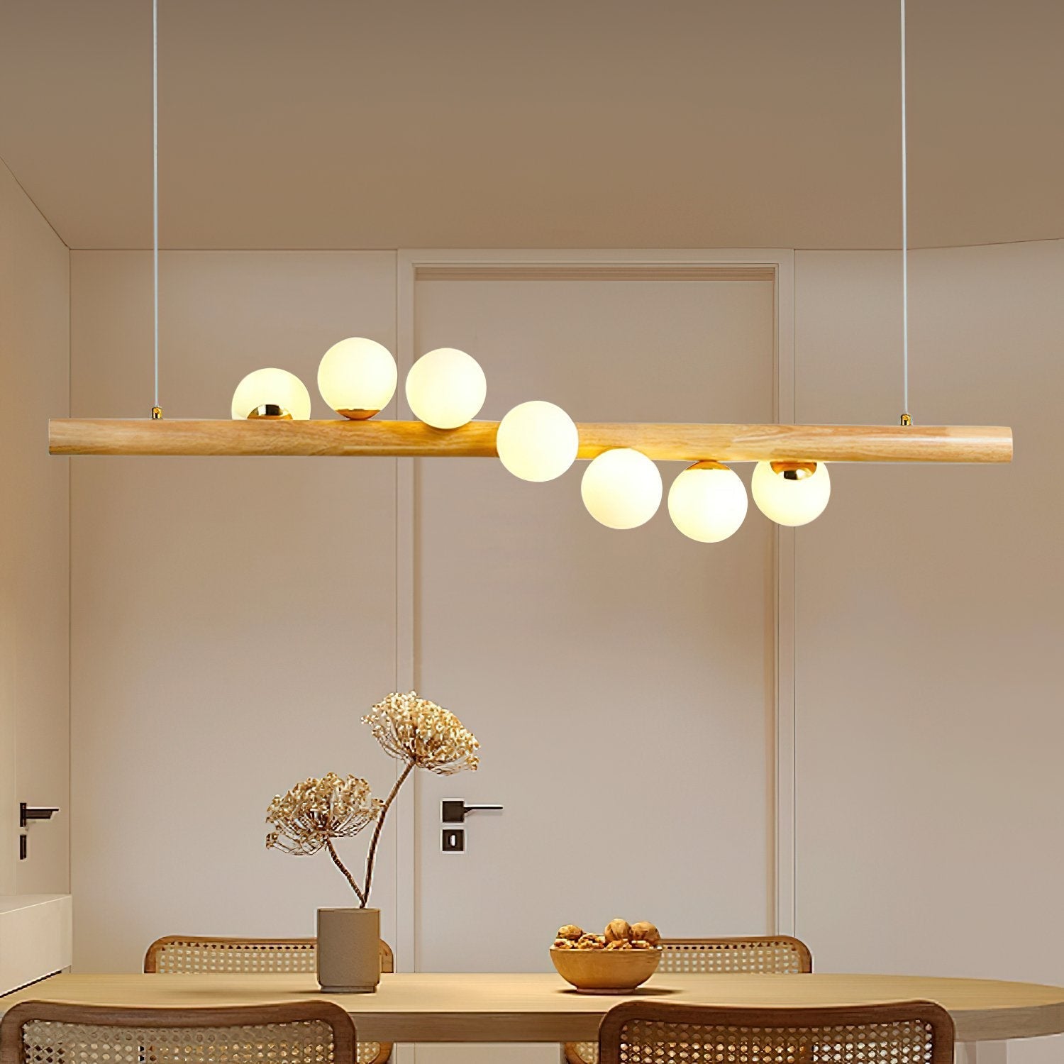 nordic-spiral-glass-ball-chandelier-wood-finish-pendant-light-for-dining-room