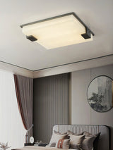 Modern Square Alabaster Stone LED Flush Mount Ceiling Lamp for Indoor Lighting