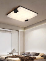 Modern Square Alabaster Stone LED Flush Mount Ceiling Lamp for Indoor Lighting