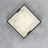 Modern Square Alabaster Stone LED Flush Mount Ceiling Lamp for Indoor Lighting