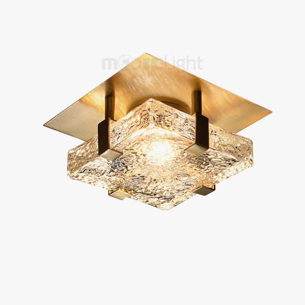 modern-glass-square-ice-cube-ceiling-lamp-with-brass-base-and-integrated-led-lighting