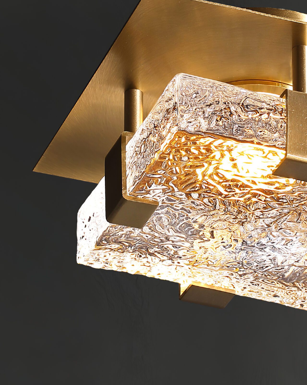 modern-glass-square-ice-cube-ceiling-lamp-with-brass-base-and-integrated-led-lighting