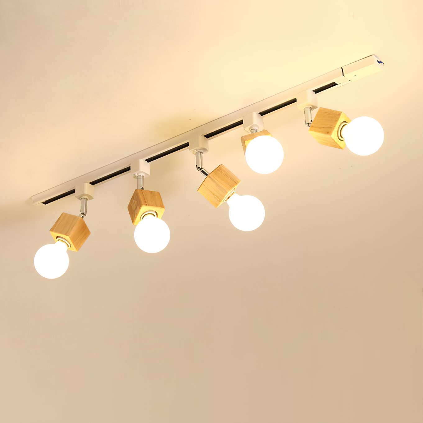 modern-nordic-square-solid-wood-track-lighting-fixture-with-glass-shades-for-dining-room