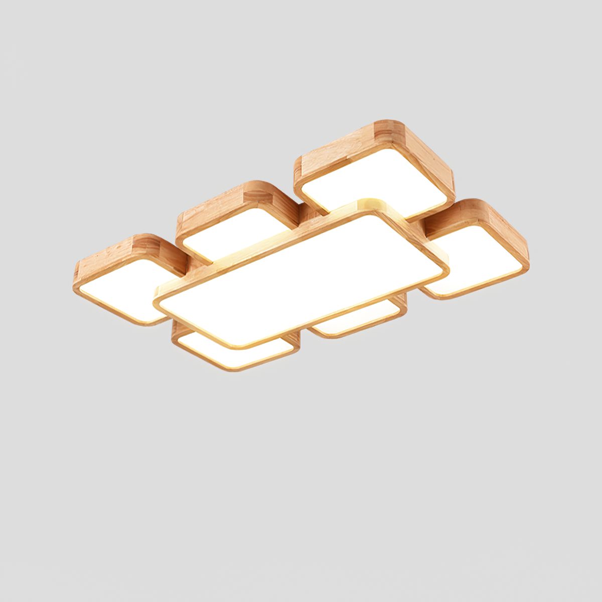 modern-rubber-wood-geometric-square-splicing-led-ceiling-light-fixture-for-living-room