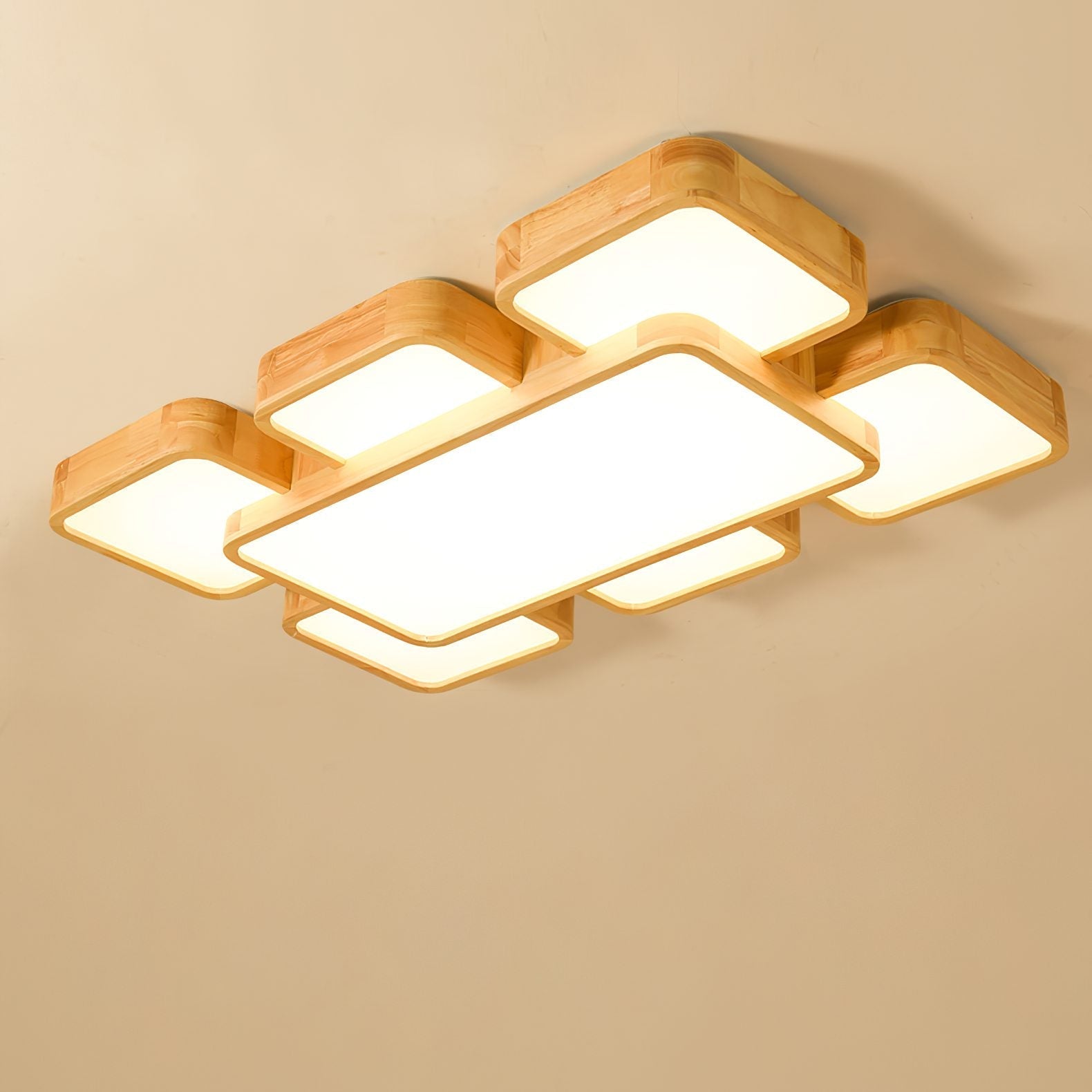 modern-rubber-wood-geometric-square-splicing-led-ceiling-light-fixture-for-living-room