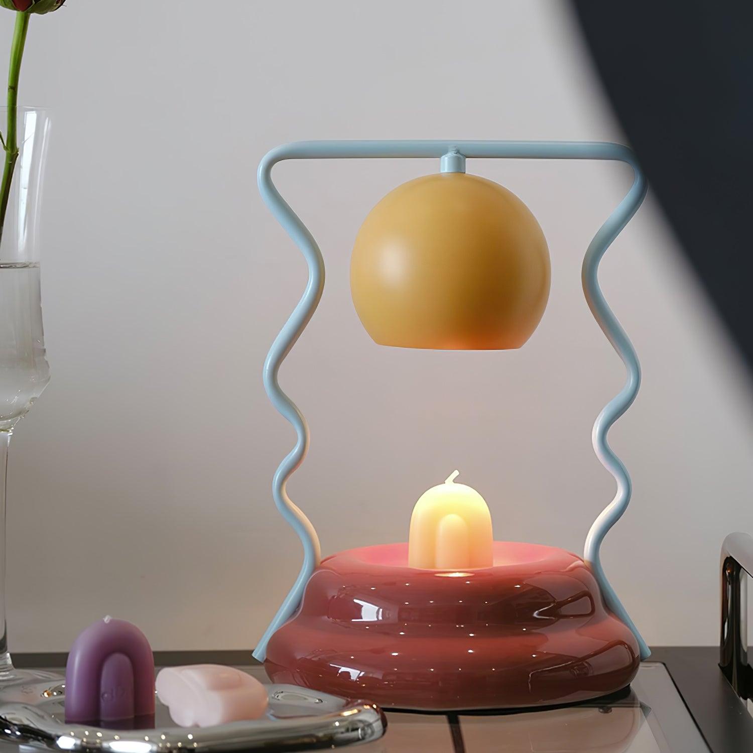 Modern Squiggle Spiral Table Lamp Decorative Metal Bedside Lighting for Bedroom