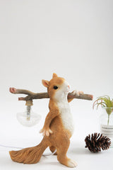 Squirrel Shaped Portable Resin Table Lamp Unique Animal Design Night Light for Modern Home Decor