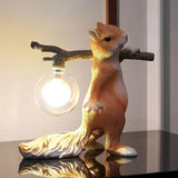 Squirrel Shaped Portable Resin Table Lamp Unique Animal Design Night Light for Modern Home Decor