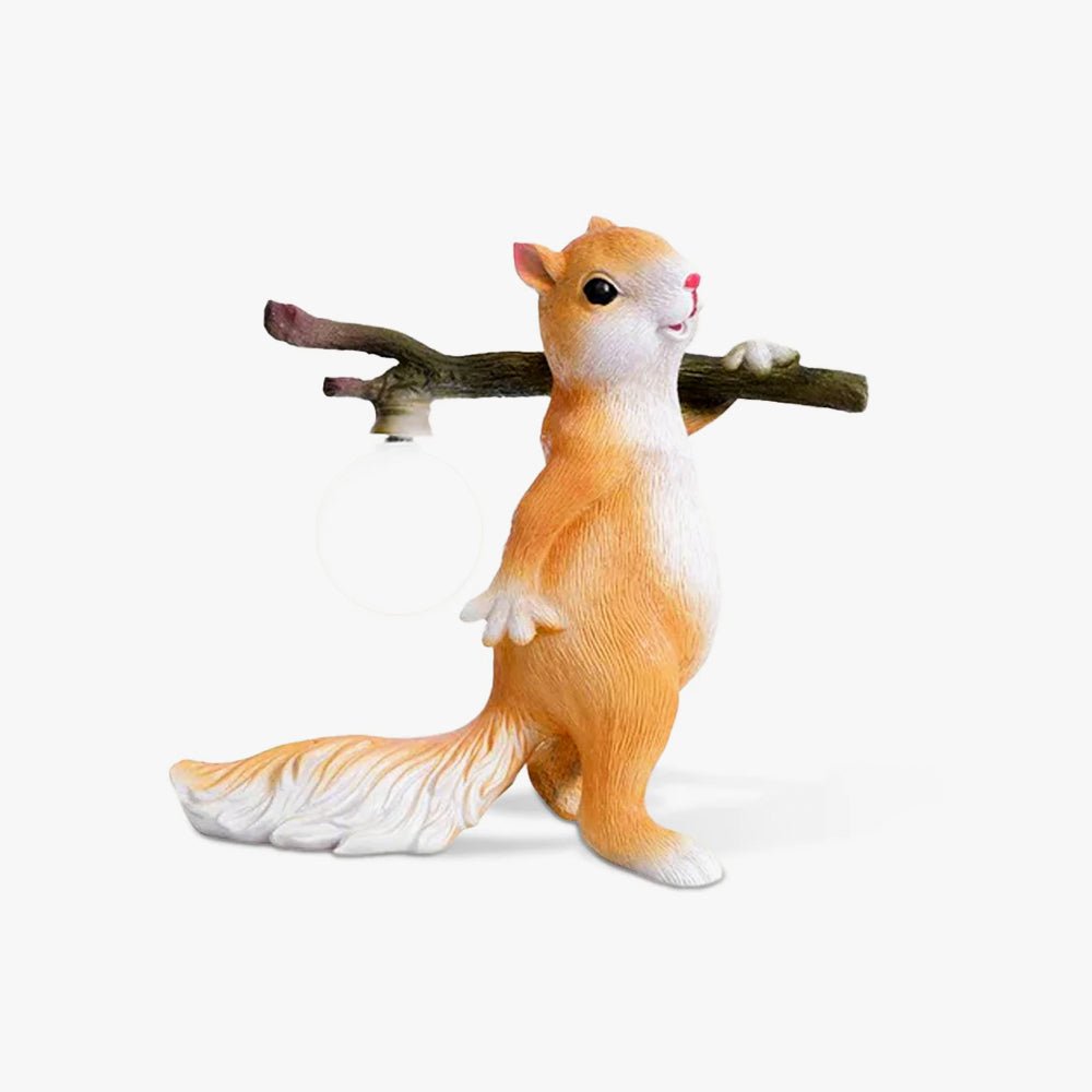 Squirrel Shaped Portable Resin Table Lamp Unique Animal Design Night Light for Modern Home Decor