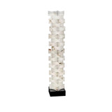 Modern Stacked Alabaster Squares Standing Floor Lamp with Integrated LED Lighting