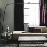 Modern Stealth LED Arc Floor Lamp with Rotating Arm for Minimalist Living Room Decor