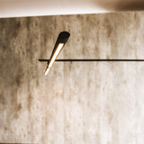 Modern Stealth LED Arc Floor Lamp with Rotating Arm for Minimalist Living Room Decor