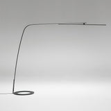 Modern Stealth LED Arc Floor Lamp with Rotating Arm for Minimalist Living Room Decor