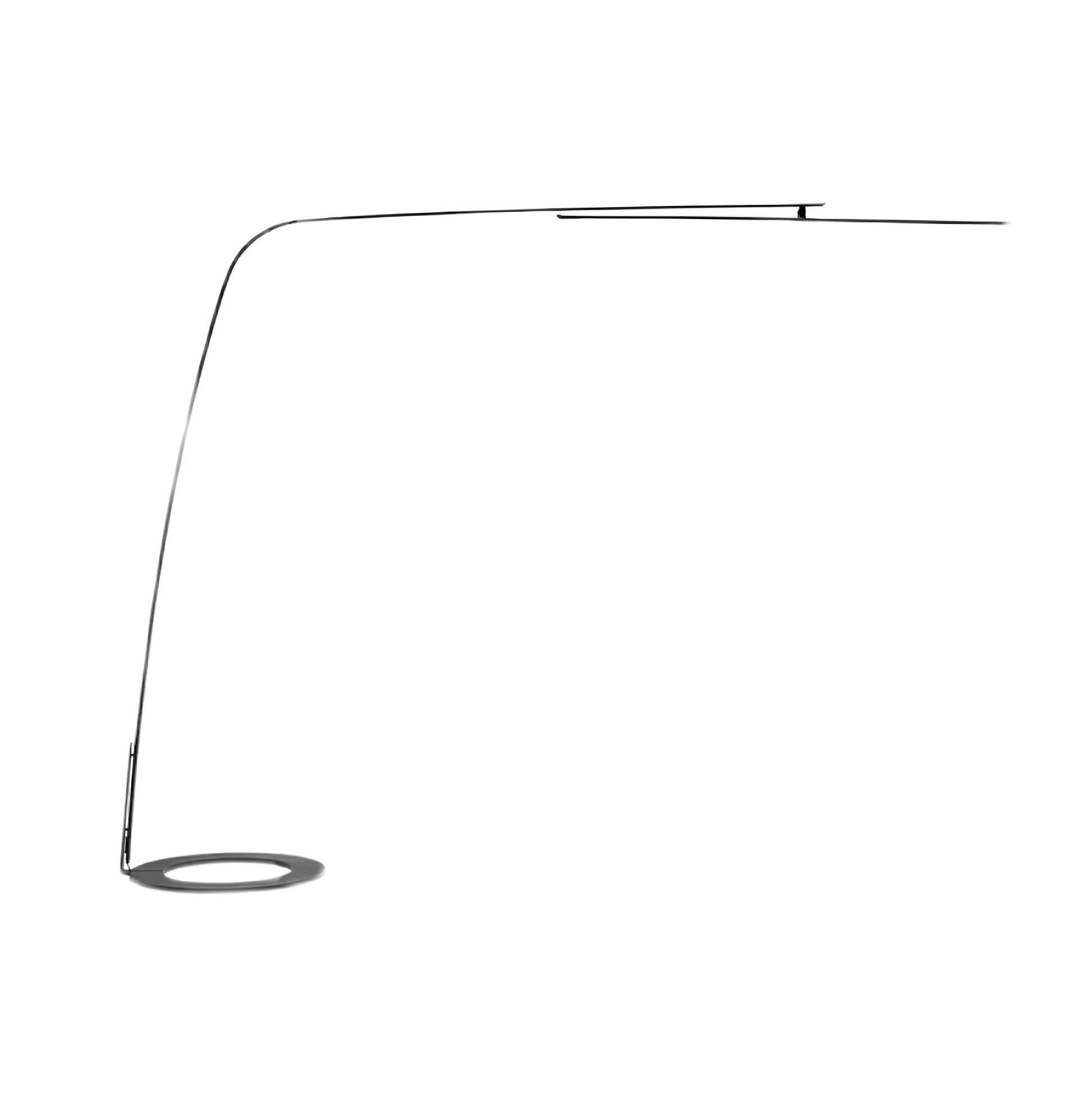 Modern Stealth LED Arc Floor Lamp with Rotating Arm for Minimalist Living Room Decor