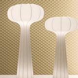 Stipers Geometric Silk Floor Lamp Modern LED Standing Accent Light for Living Room