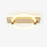Natural Yellow Travertine LED Ceiling Lamp and Wall Sconce Flush Mount Lighting