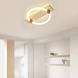 Natural Yellow Travertine LED Ceiling Lamp and Wall Sconce Flush Mount Lighting