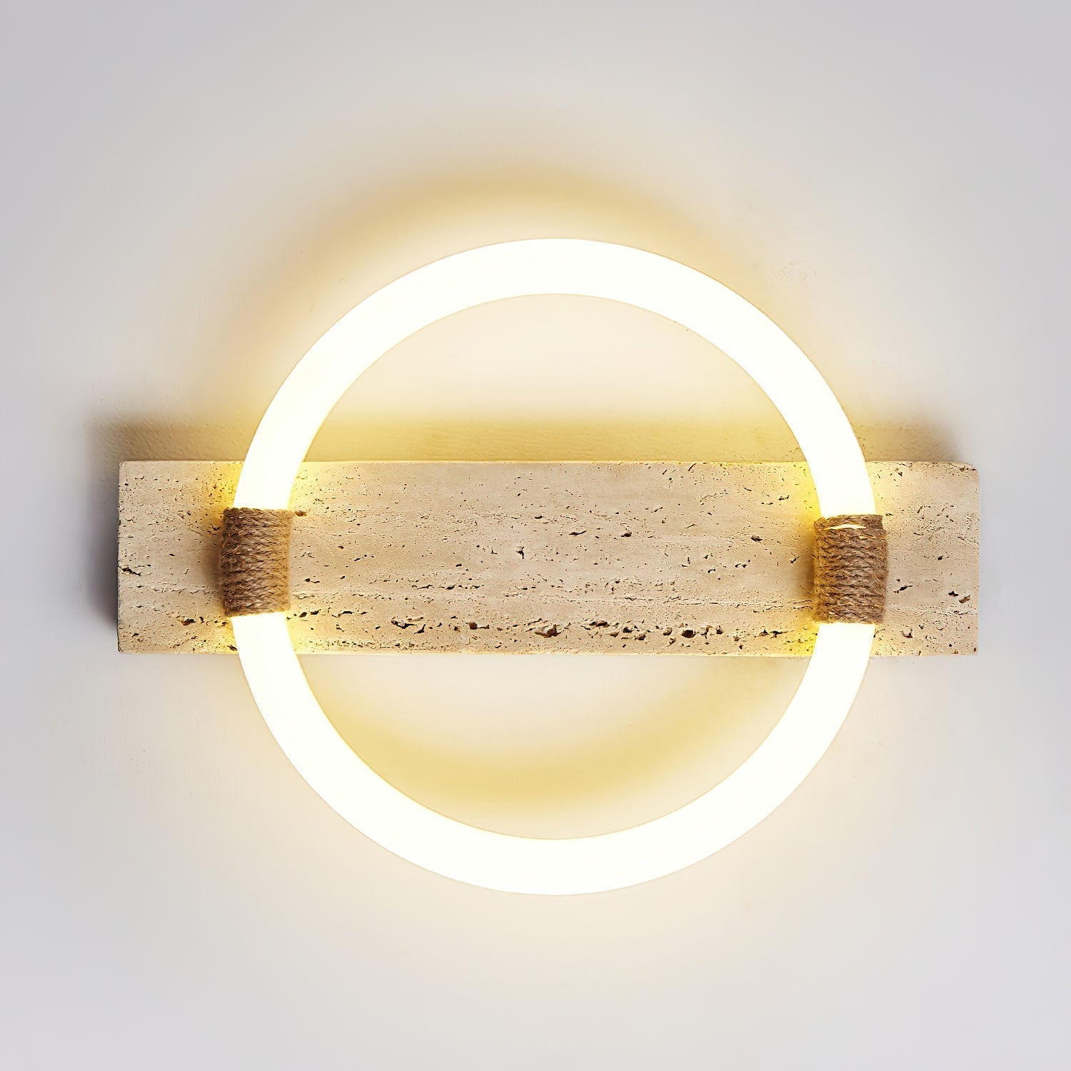 Natural Yellow Travertine LED Ceiling Lamp and Wall Sconce Flush Mount Lighting