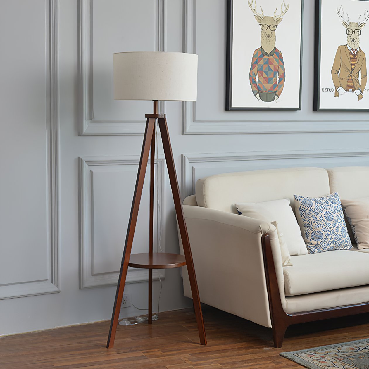modern-ash-wood-floor-lamp-with-integrated-storage-table-and-white-fabric-shade