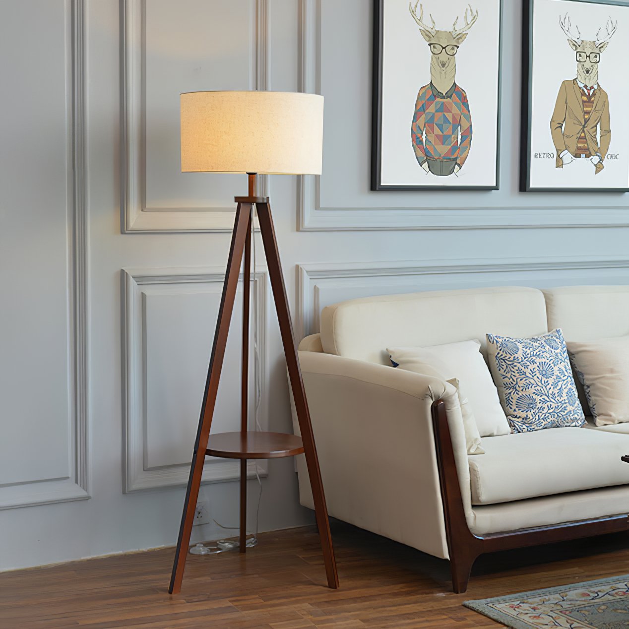 modern-ash-wood-floor-lamp-with-integrated-storage-table-and-white-fabric-shade