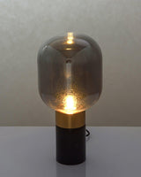 Storm Marble and Glass Table Lamp with Gold Finish for Modern Interior Lighting