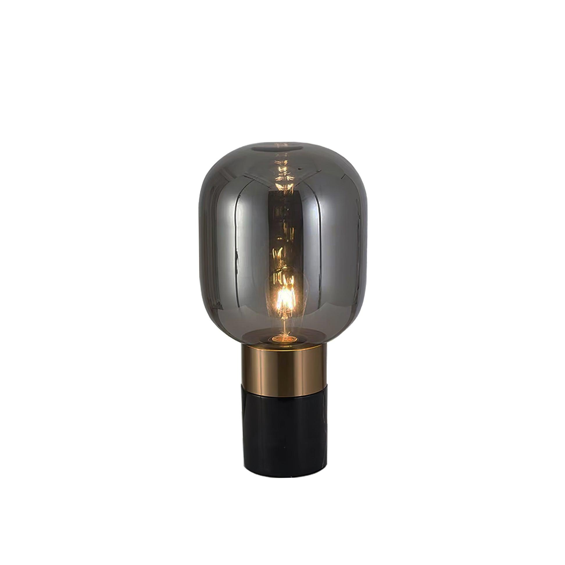 Storm Marble and Glass Table Lamp with Gold Finish for Modern Interior Lighting