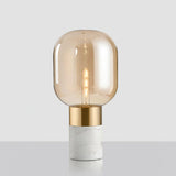 Storm Marble and Glass Table Lamp with Gold Finish for Modern Interior Lighting