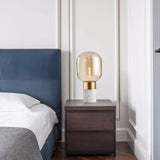 Storm Marble and Glass Table Lamp with Gold Finish for Modern Interior Lighting